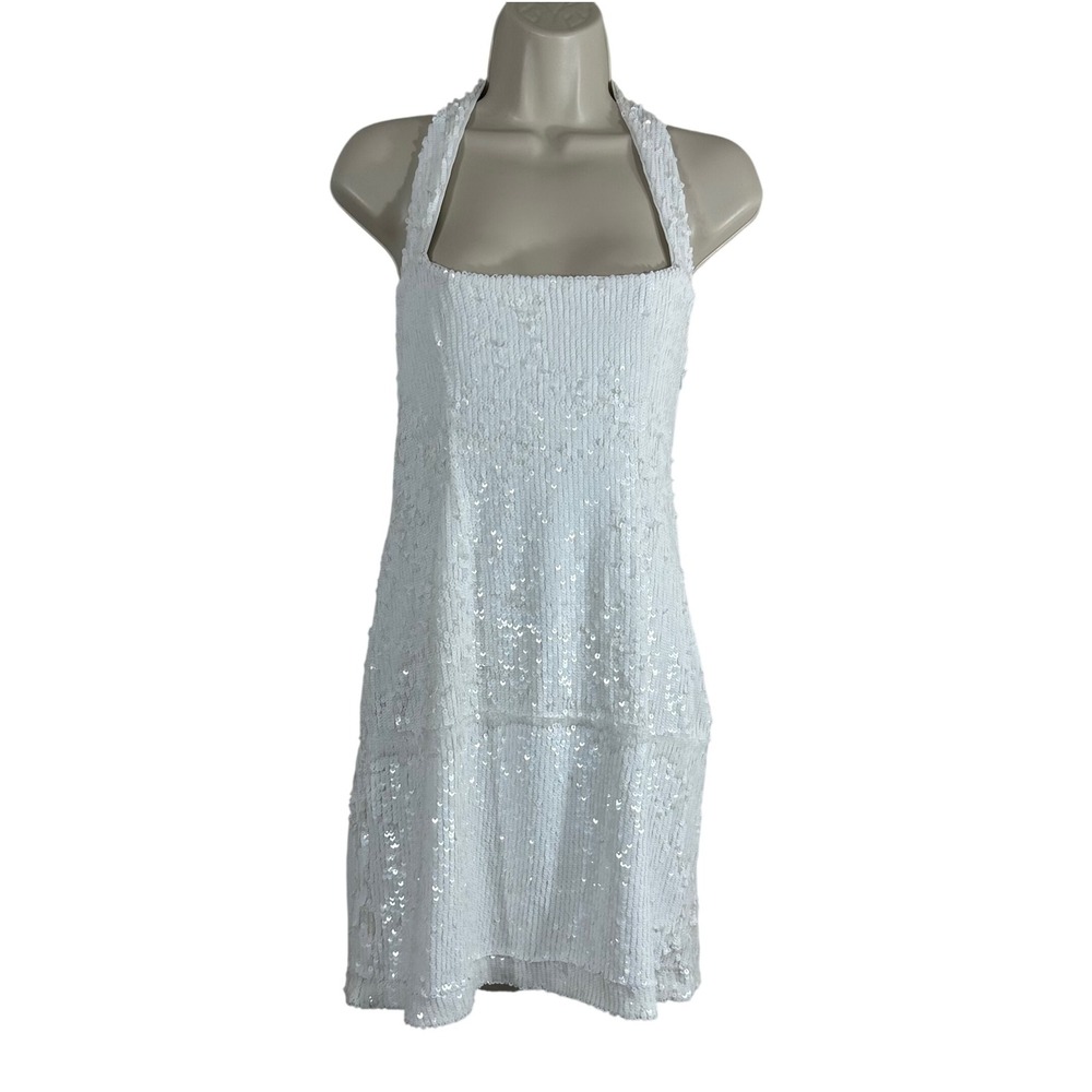 Show Me Your MuMu White Sequin Mini Dress